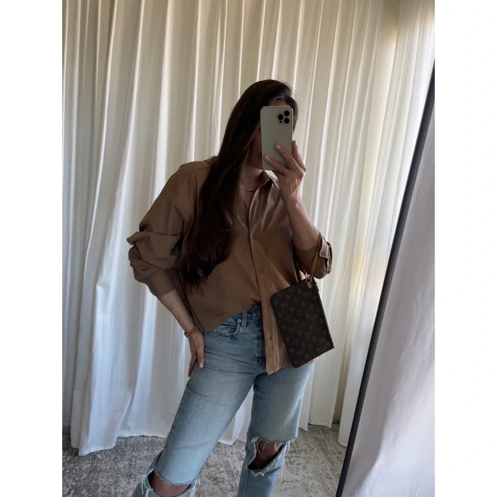 GISELE SHIRT — In Mocha - Picture 9 of 10